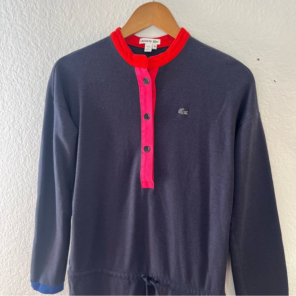 Lacoste Wool Blend Henley Dress Size 4 (36) - Picture 2 of 12